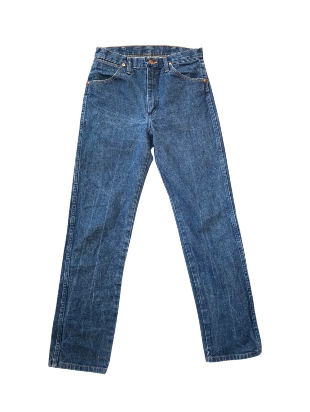 Vintage Wrangler Jeans 90's Men's 30 X 32 Medium Dark Wash Slim Straight Leg